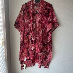 NWT Lucky Brand Mirage Print Tassel Scarf